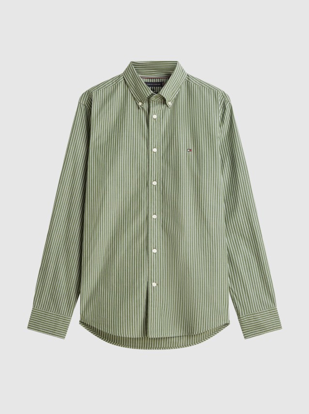 Camisa Tommy Hilfiger Homem Core Hairline Poplin Rf Shirt