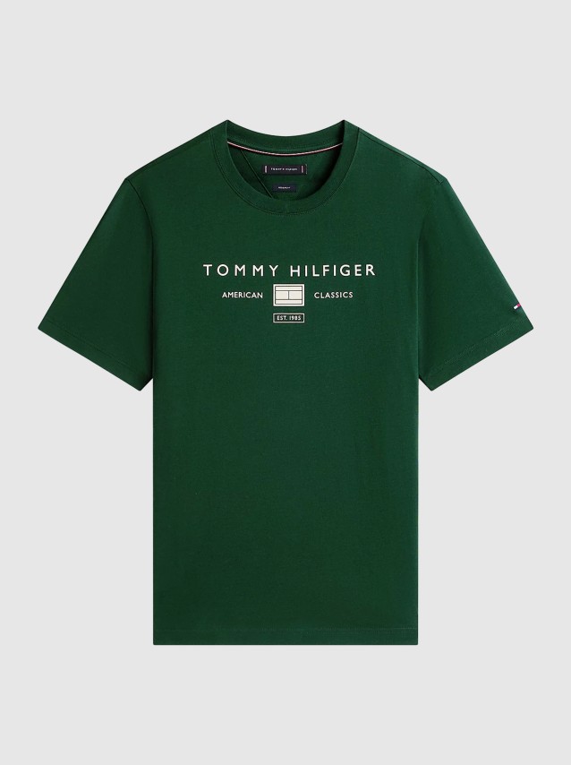 T-Shirt Tommy Hilfiger Homem Brand Love Mono Stack Tee