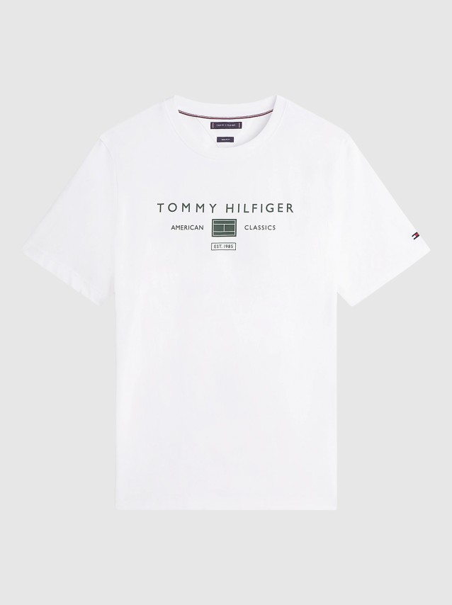 T-Shirt Tommy Hilfiger Homem Brand Love Mono Stack Tee