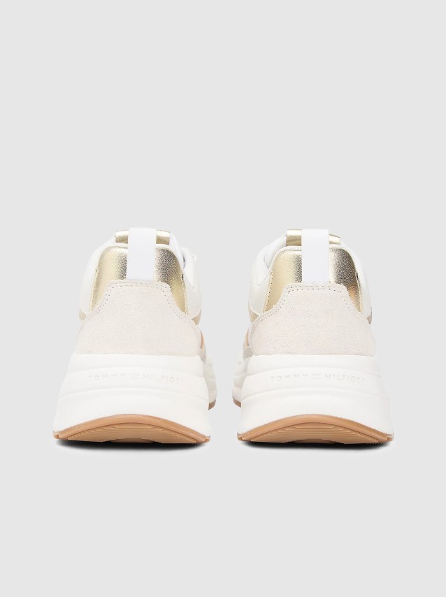 Sapatilha Tommy Hilfiger Mulher Th Chunky Runner  Metallic