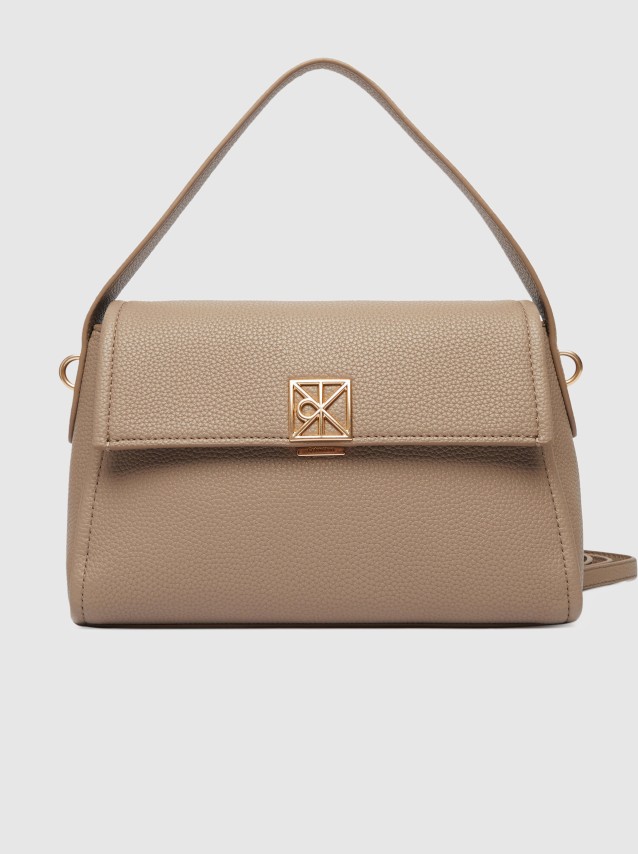 Mala Calvin Klein Mulher Emblem Hw Pebble Shoulder Bag 25