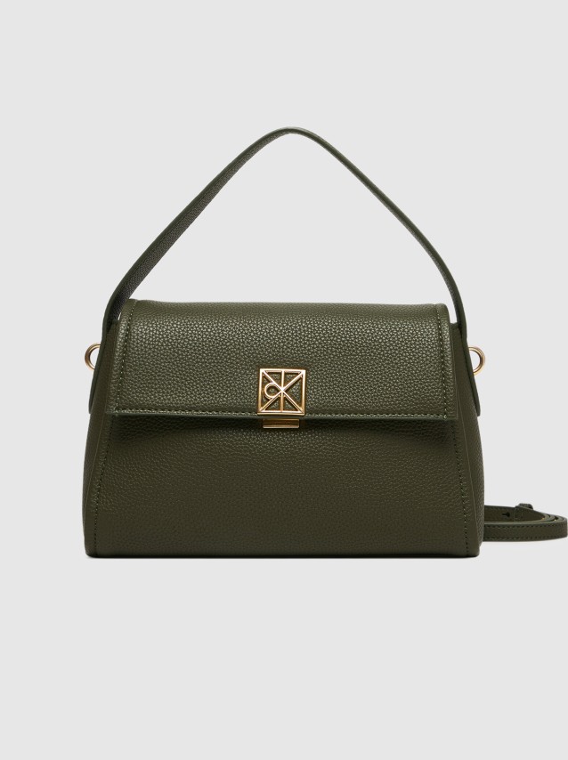 Mala Calvin Klein Mulher Emblem Hw Pebble Shoulder Bag 25