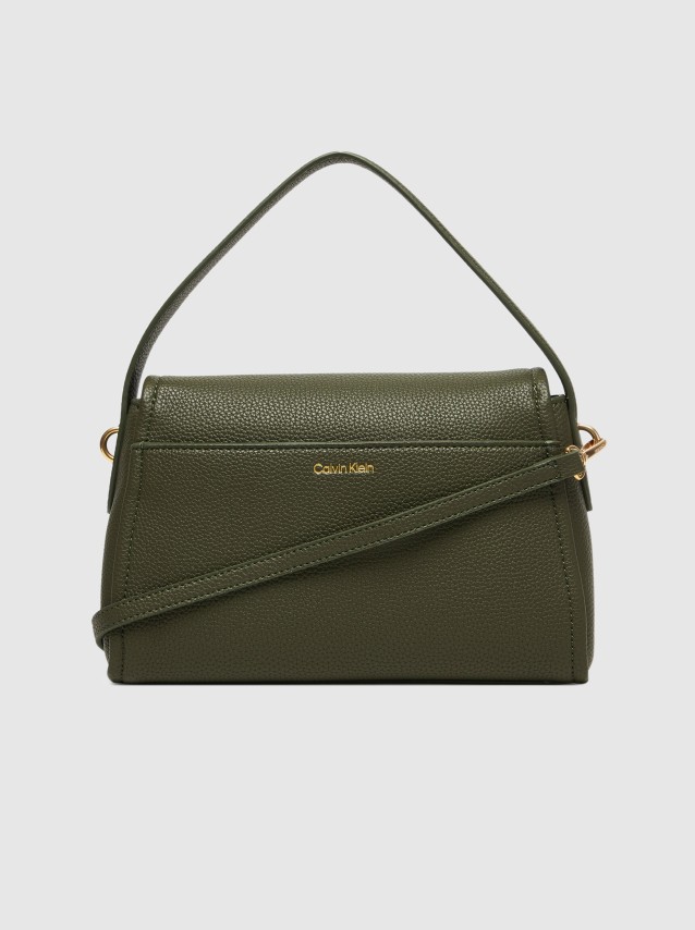 Mala Calvin Klein Mulher Emblem Hw Pebble Shoulder Bag 25