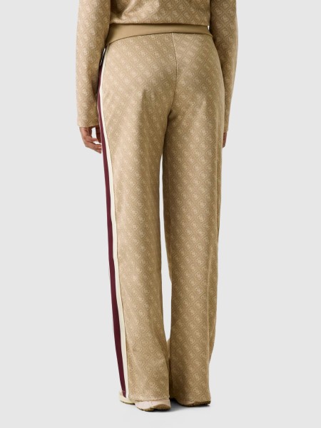 Cal�as Guess Mulher 4G Jacquard Straight Leg Pants