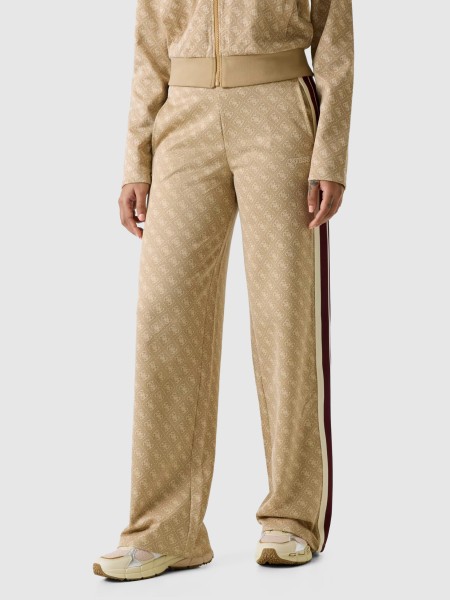 Cal�as Guess Mulher 4G Jacquard Straight Leg Pants