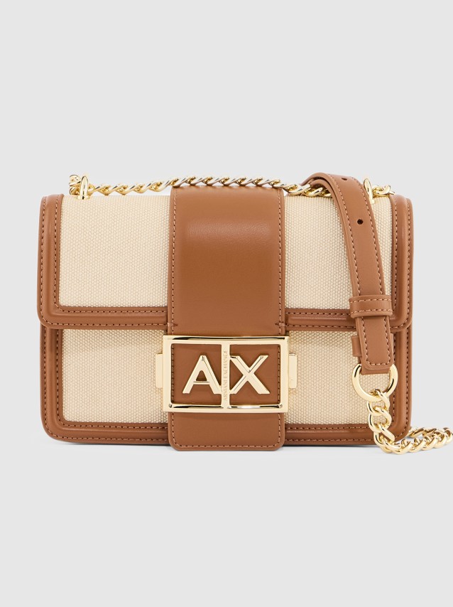 Mala Armani Exchange Mulher Jodie Canvas Crossbody S
