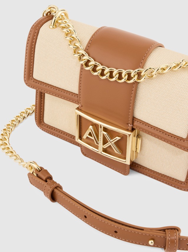 Mala Armani Exchange Mulher Jodie Canvas Crossbody S