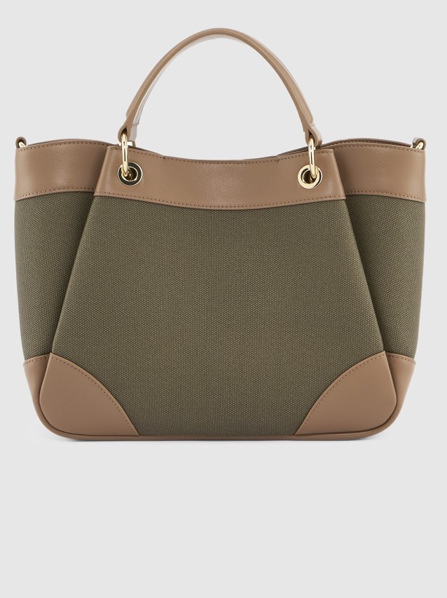 Mala Armani Exchange Mulher Wave Canvas Shopping M