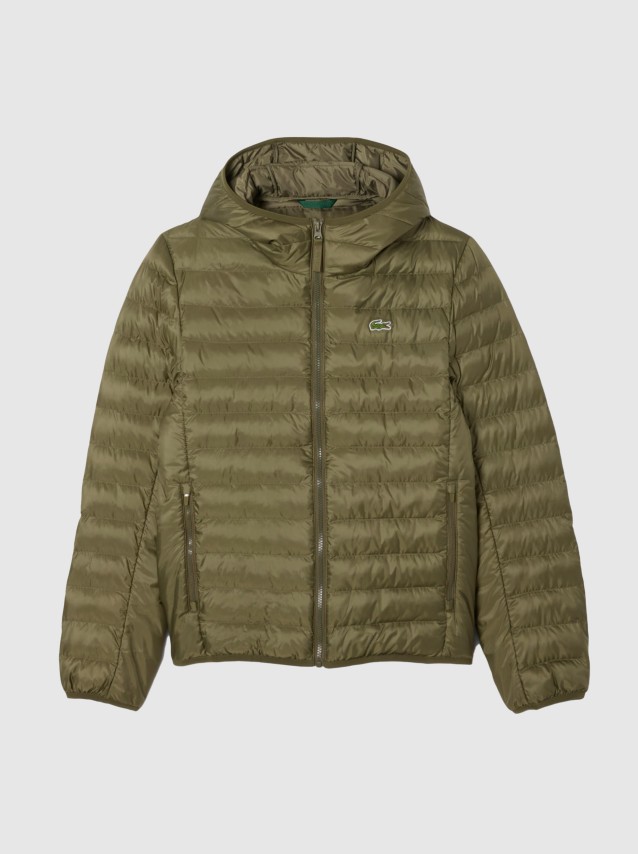 Blusao Homem Water-Repellent Quilted Hooded Puffed Jacket Lacoste