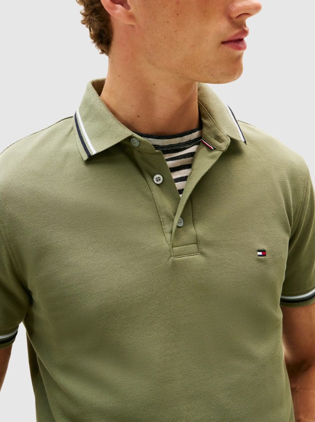 Polo Tommy Hilfiger Homem Tipped Slim Fit Seasonal Polo