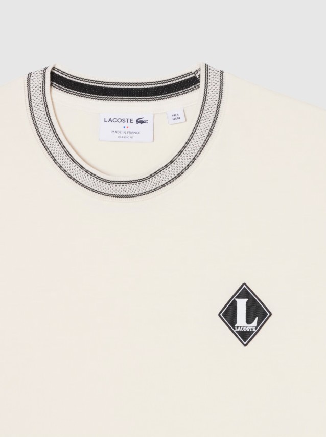 T-Shirt Lacoste Homem French Made Badge Accent Cotton Tshirt