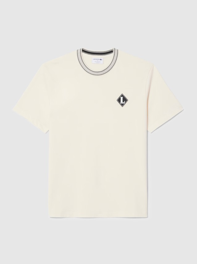 T-Shirt Lacoste Homem French Made Badge Accent Cotton Tshirt