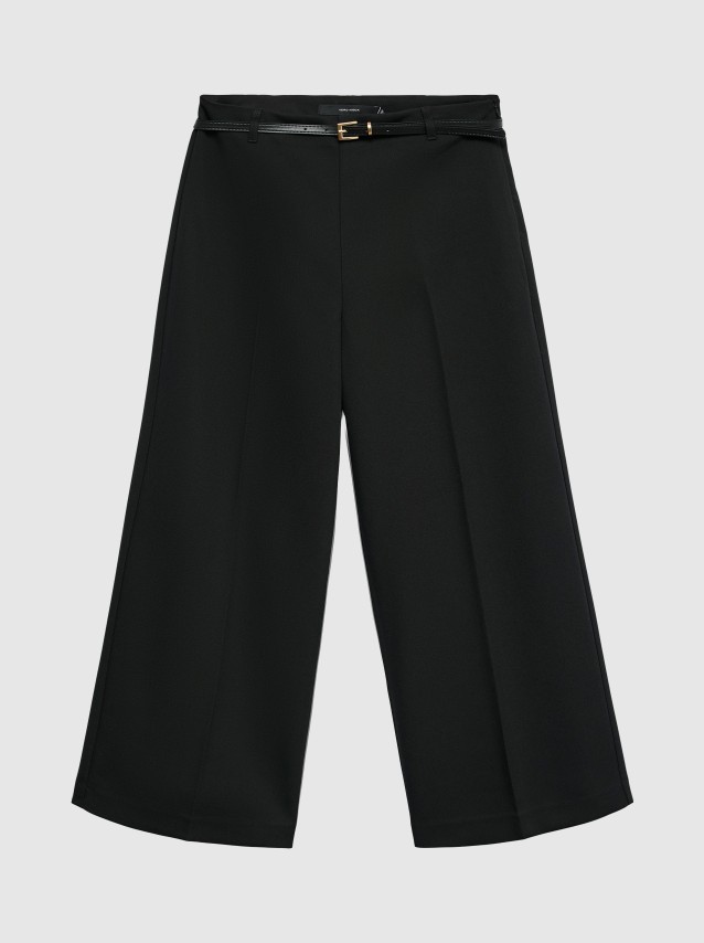 Cal�as Vero Moda Mulher Vmelma Hw Wide Culotte Belt Pant Noos