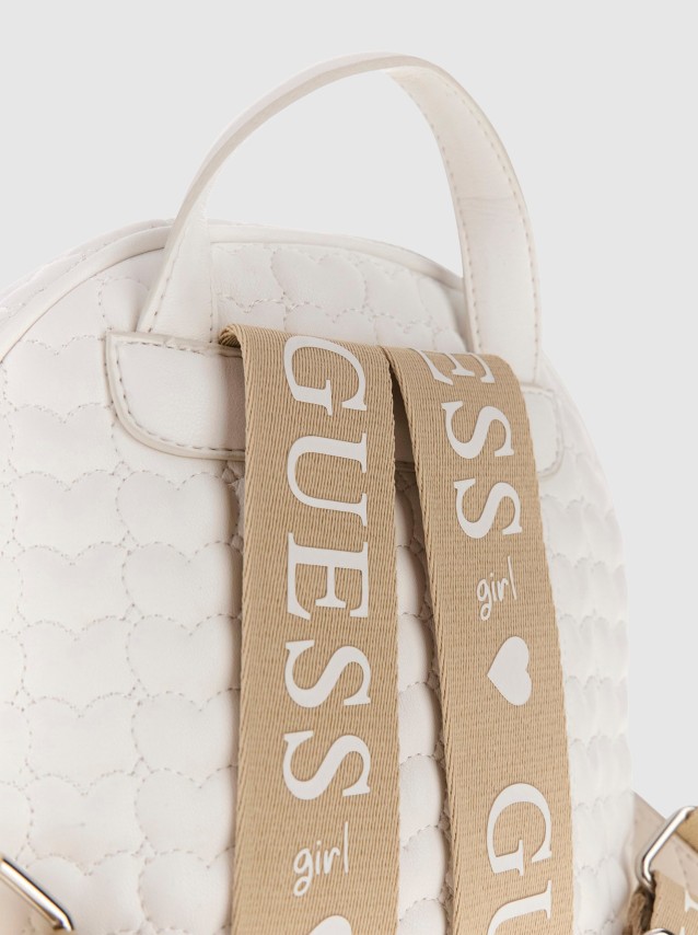 Mochila Guess Menina  Heart Quilted Backpack