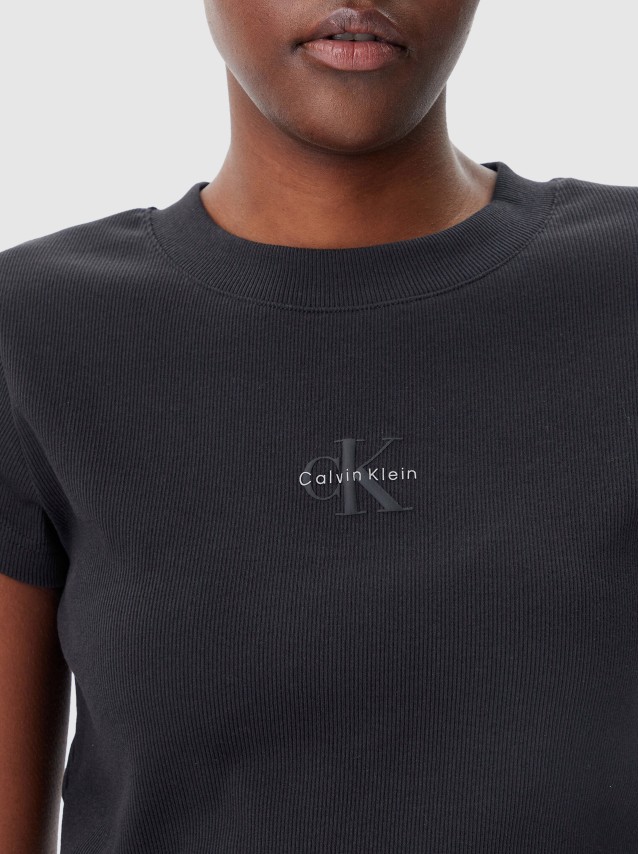 Mulher Monogram Baby Tee Calvin Klein