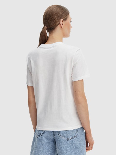 T-Shirt Calvin Klein Mulher Ss Multi Logo Classic Tee