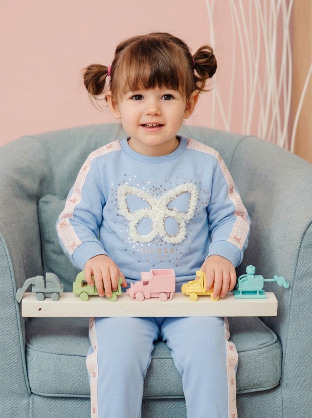 2 Pe�as Guess Menina Set Ls Active Top + Pants