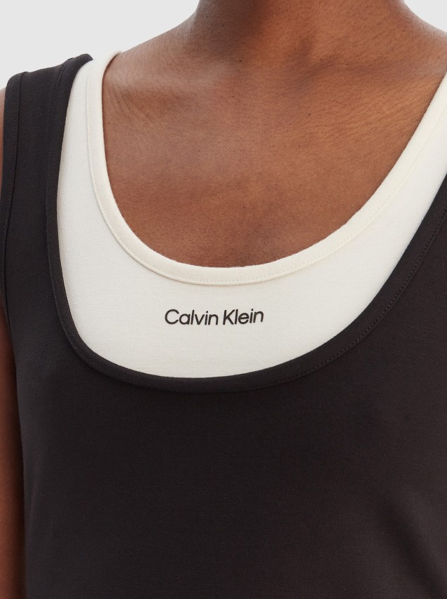 Vestido Calvin Klein Mulher Sl Interlock Midi Dress