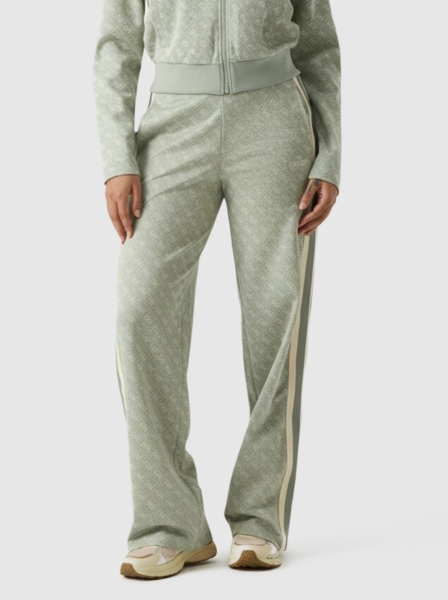 Cal�as Guess Mulher 4G Jacquard Straight Leg Pants