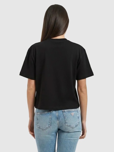 T-Shirt Guess Mulher Arianna Ss Cn Boxy T-Shirt