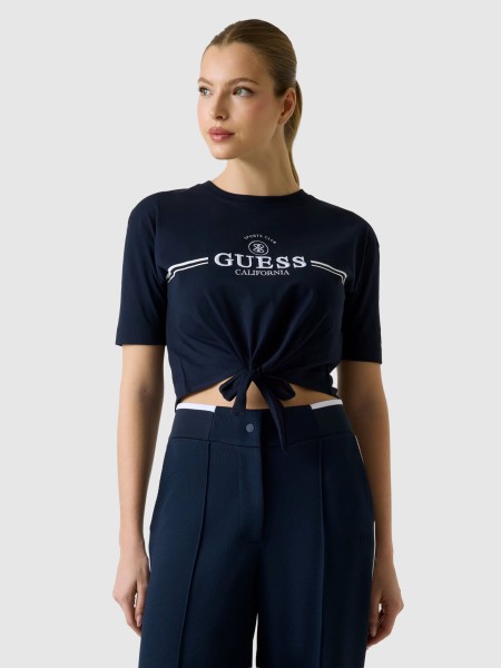 T-Shirt Guess Mulher Cn Ss Bow T-Shirt