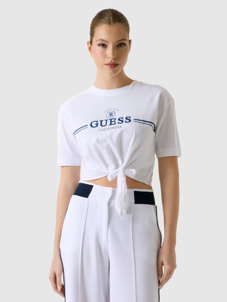 T-Shirt Guess Mulher Cn Ss Bow T-Shirt