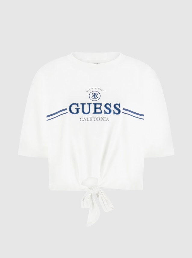 T-Shirt Guess Mulher Cn Ss Bow T-Shirt