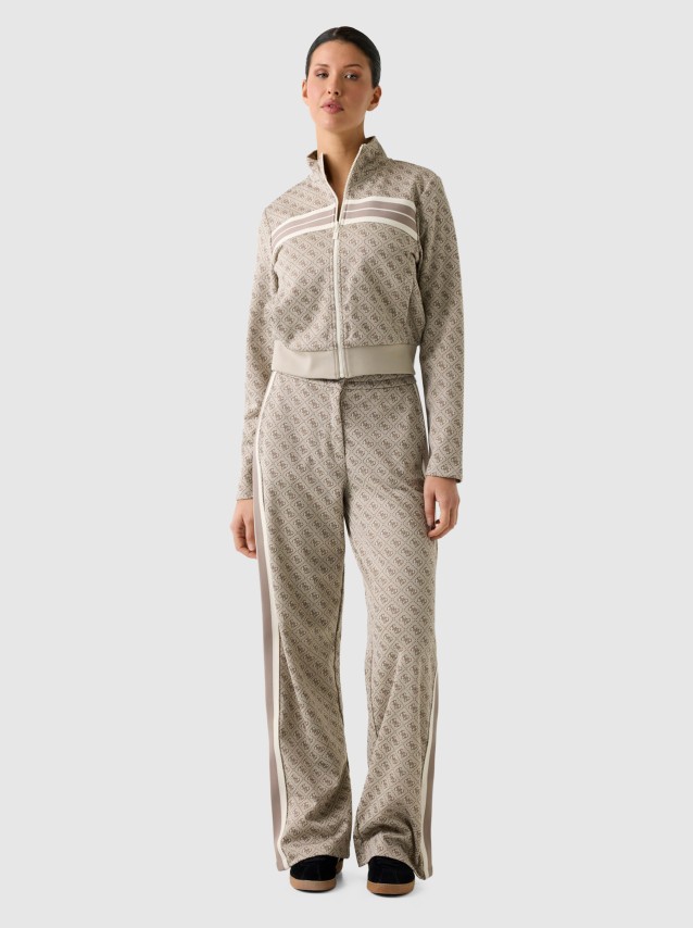 Casaco Guess Mulher 4G Jacquard Full Zip Sweatshir