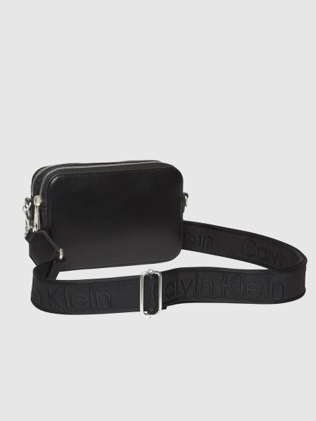 Mala Calvin Klein Mulher Webbing Double Strap Camera Bag