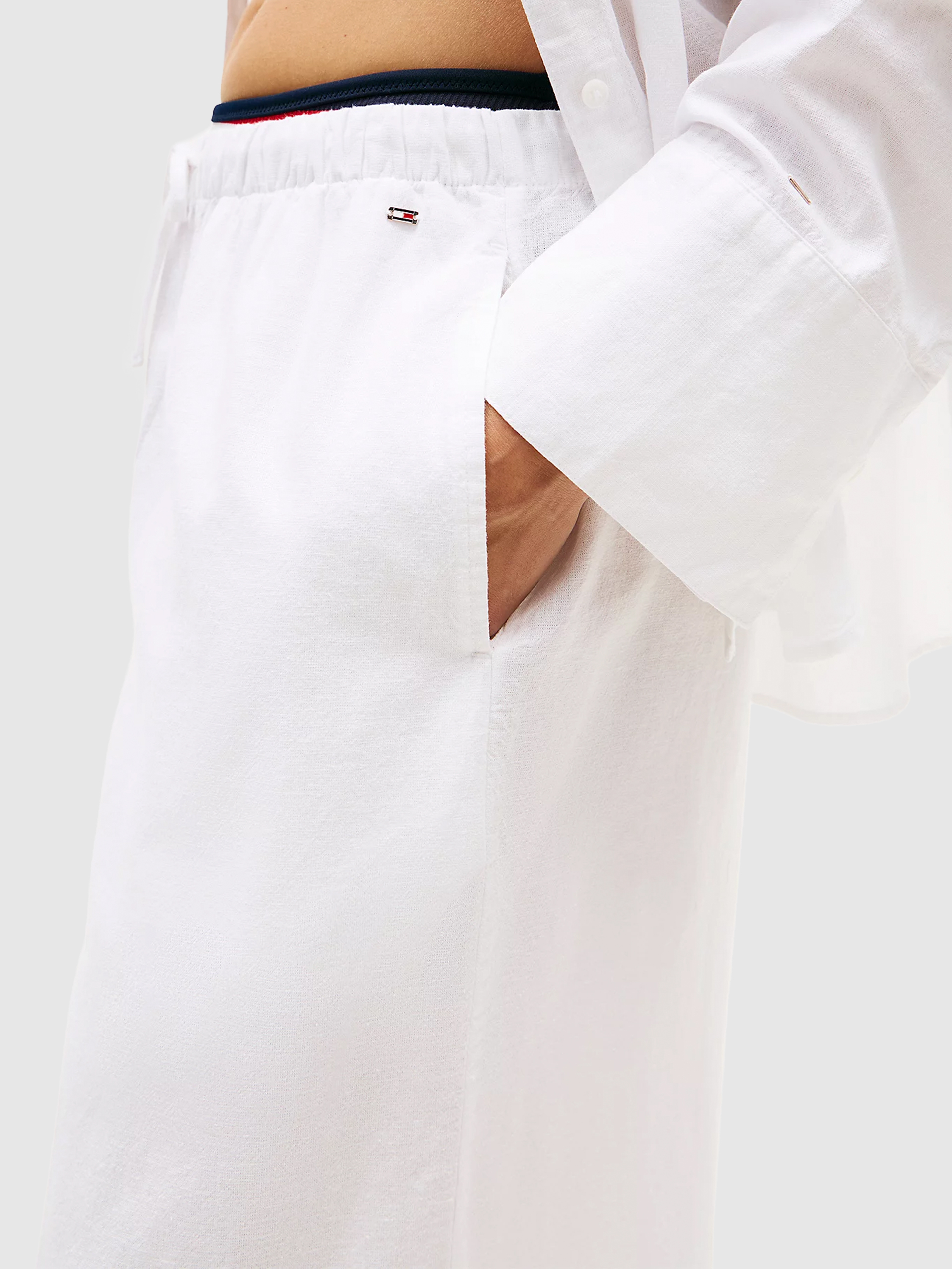 Calças Tommy Hilfiger Mulher Wide Leg Pants (Ext)