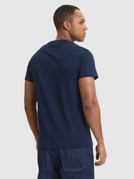 T-Shirt Tommy Jeans Homem Tjm Slim Sign Chest Ss Tee Ext