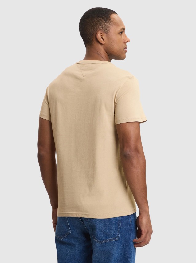 T-Shirt Tommy Jeans Homem Tjm Slim Sign Chest Ss Tee Ext