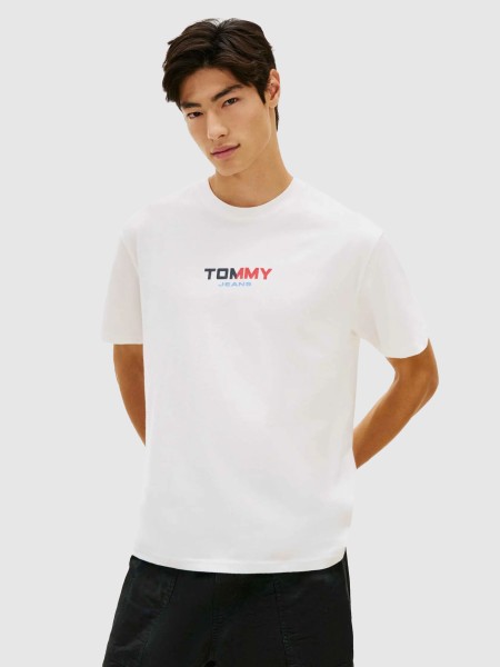 T-Shirt Tommy Jeans Homem Tjm Rlx La Backprint Ss Tee Ext
