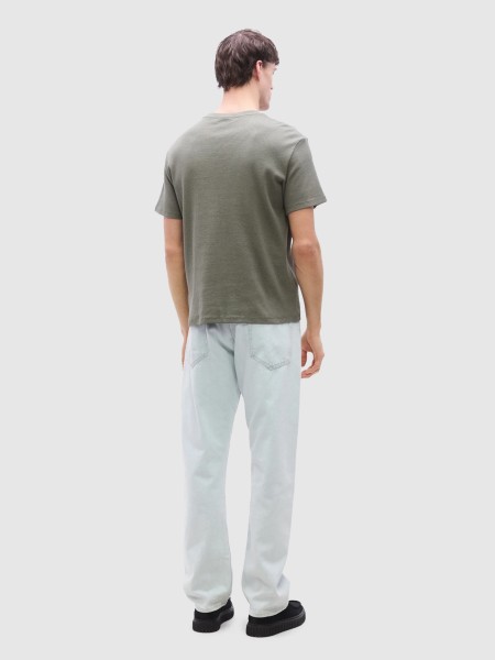 T-Shirt Calvin Klein Homem Ss Waffle Badge Crewnk Tee