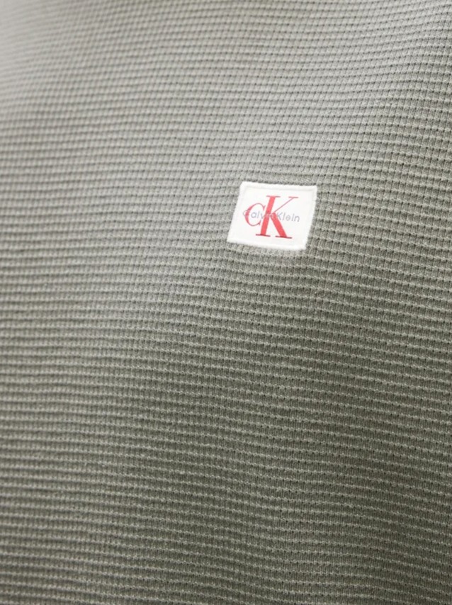 T-Shirt Calvin Klein Homem Ss Waffle Badge Crewnk Tee