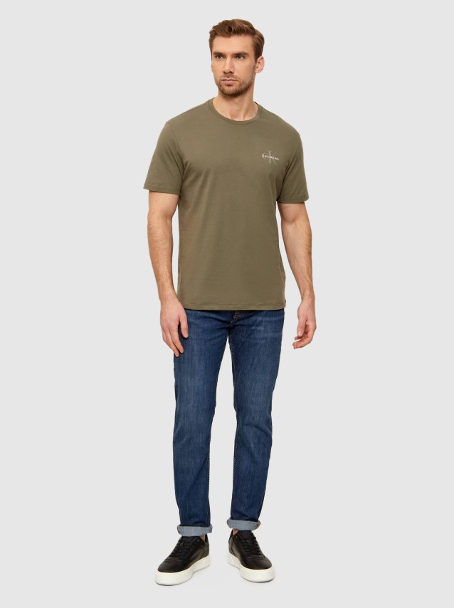 T-Shirt Calvin Klein Homem Ss 30S Jersey Classic Micro Mono