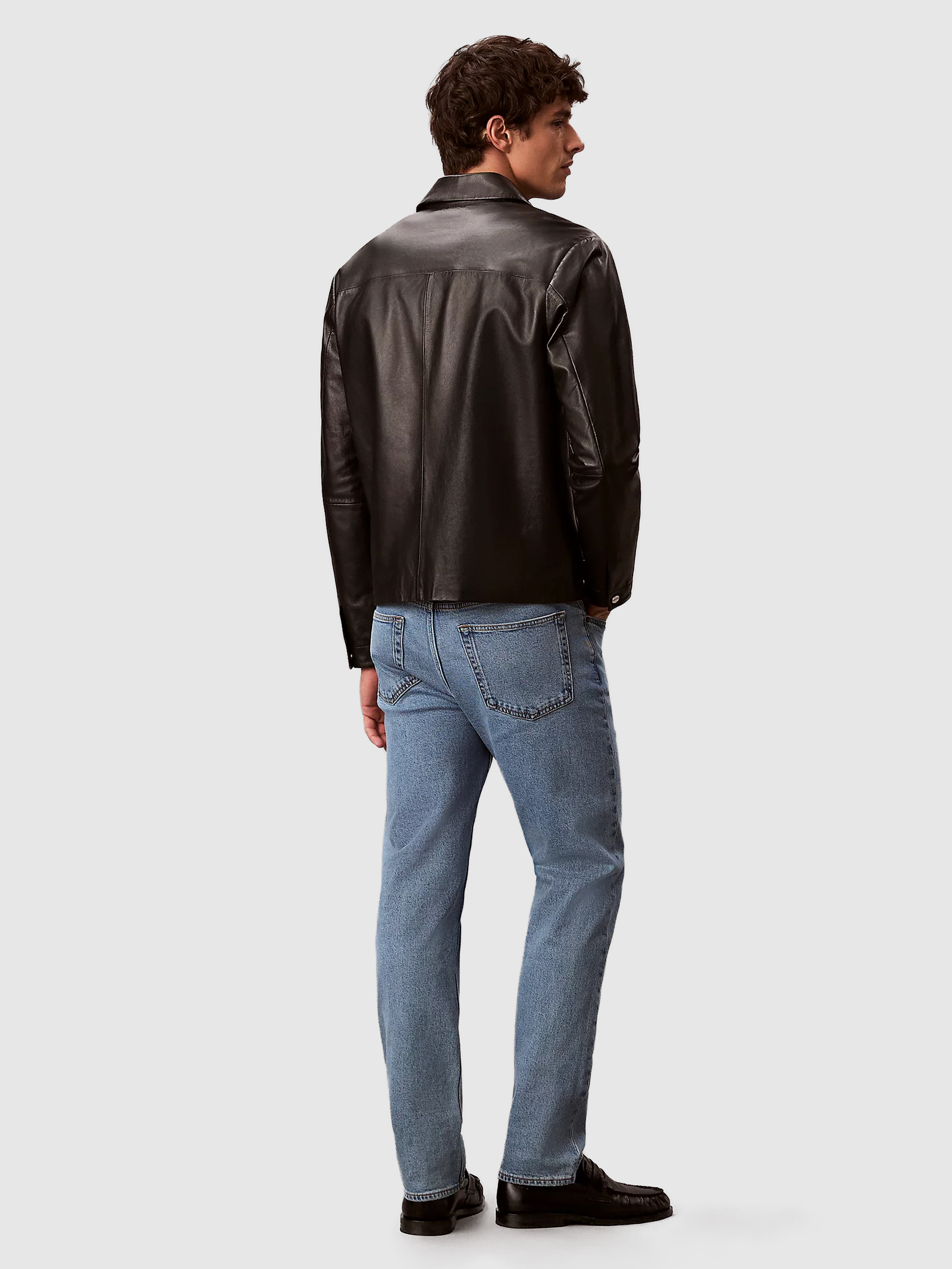 Jeans Calvin Klein Homem Standard Straight Adam Lt Stone