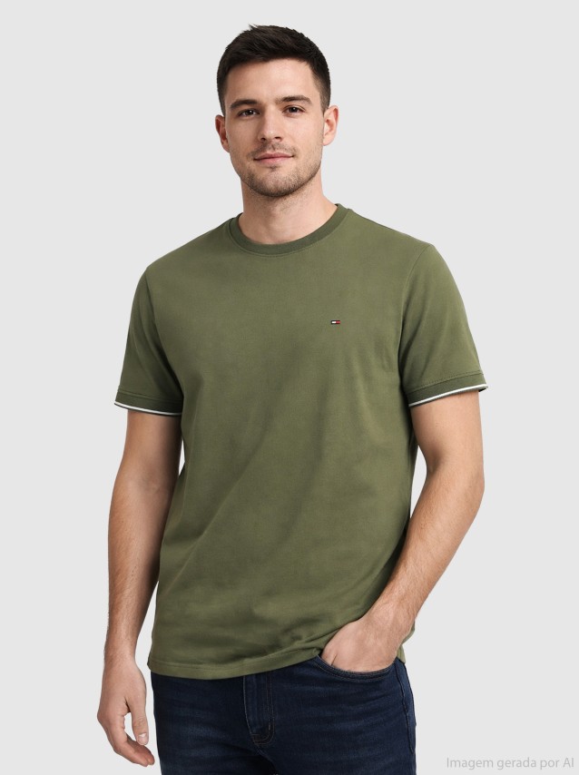 T-Shirt Tommy Hilfiger Homem Performance Tipped Tee