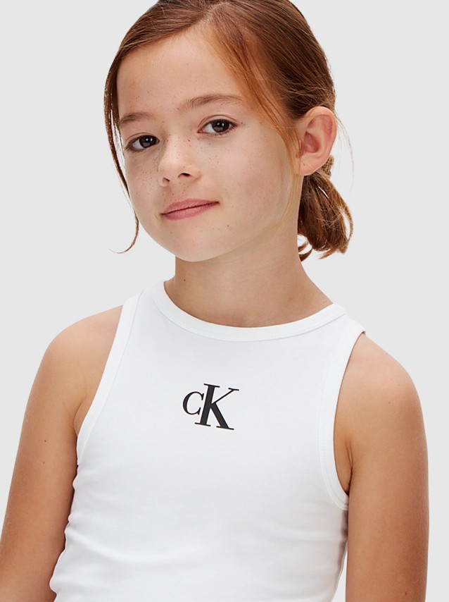 Top Calvin Klein Menina Ck Logo Tank Top