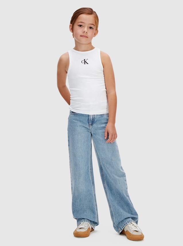 Top Calvin Klein Menina Ck Logo Tank Top