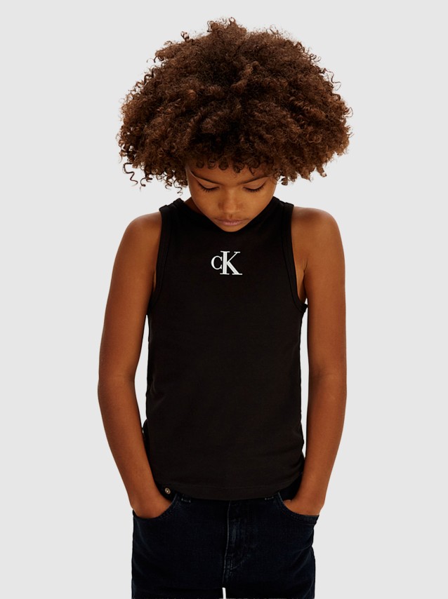 Top Calvin Klein Menina Ck Logo Tank Top
