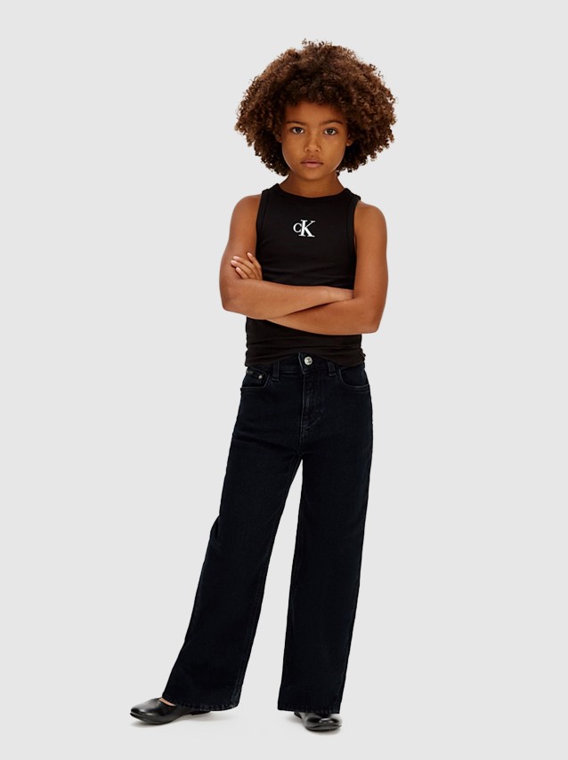 Top Calvin Klein Menina Ck Logo Tank Top