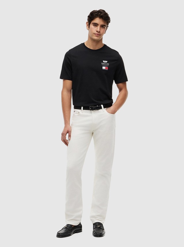 T-Shirt Tommy Hilfiger X Cadillac Homem Th X Cf1 Logo Tee