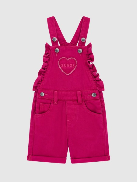 Jardineira Guess Menina Rigid Bull Denim Shortall Jardineira Guess Menina Rigid Bull Denim Shortall