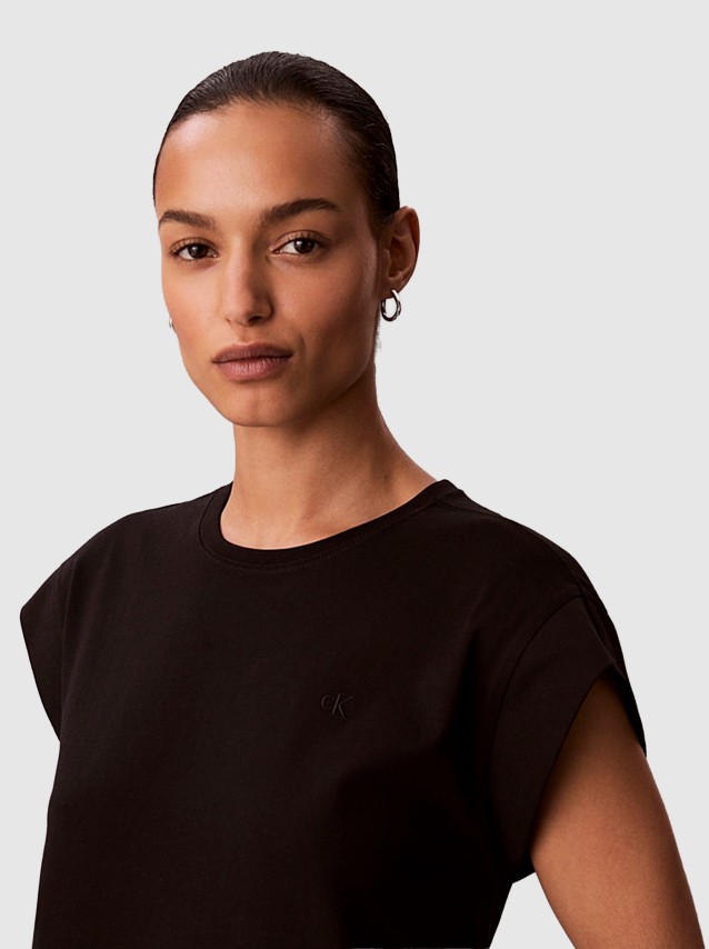 Vestido Calvin Klein Mulher Ss Crew Hvy Jersey Easy Midi Dre