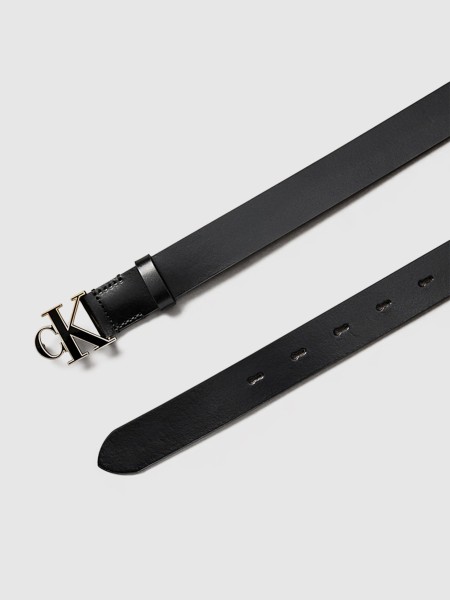 Cinto Calvin Klein Mulher Round Ck Buckle 30Mm Belt Inlay