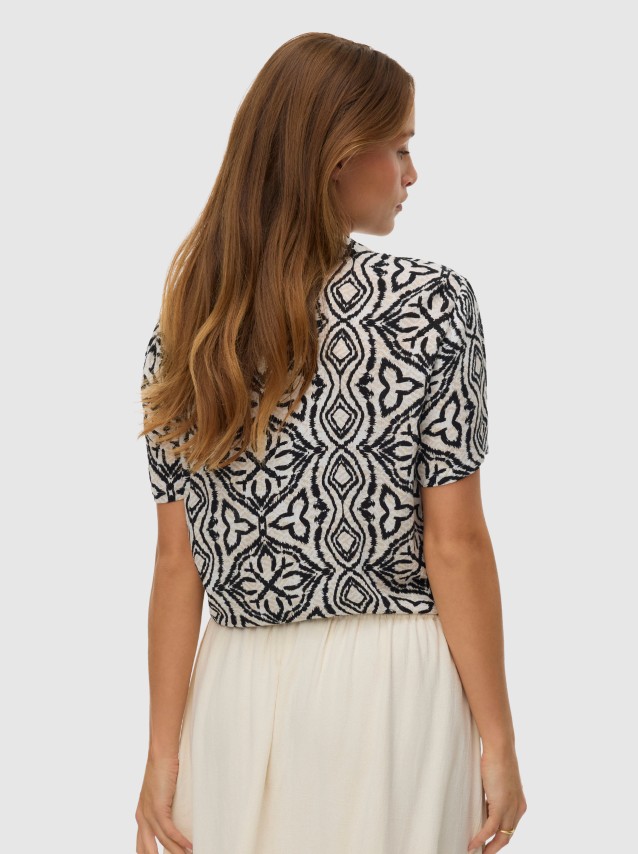 Camisa Mulher Vmmenny Tie Ss Shirt Wvn Ga Vero Moda