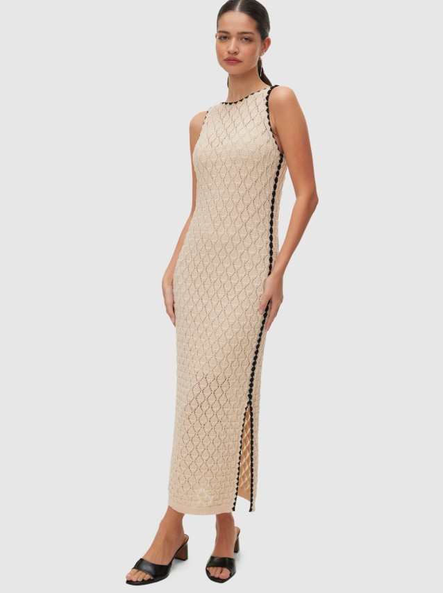 Vestido Vero Moda Mulher Awevelyn Sl 7/8 Crochet Dress Noos