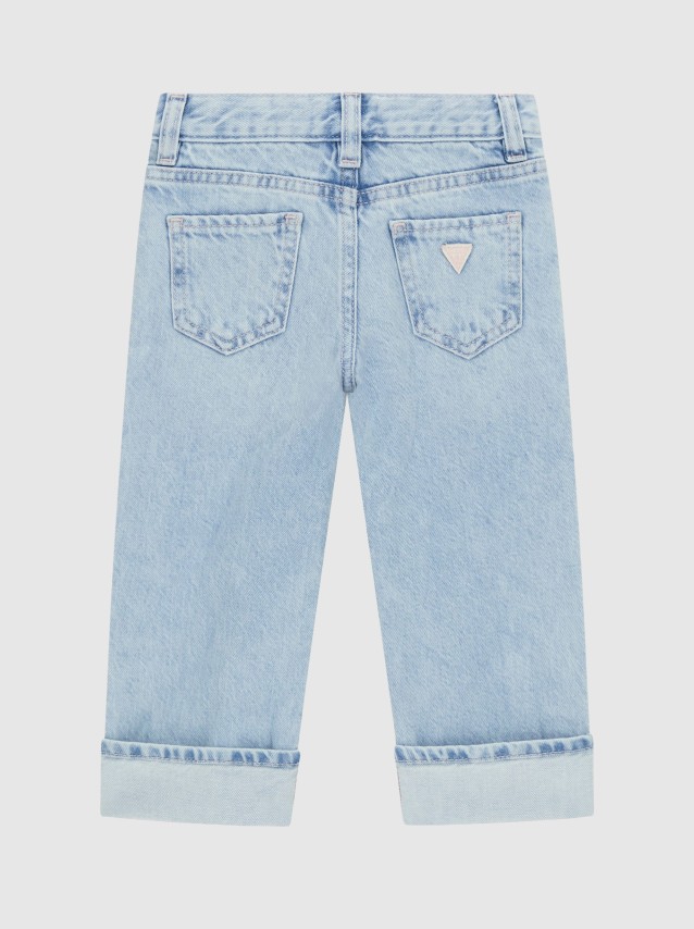 Cal�as Guess Menina  Palazzo Rgd Dnm Pants W/embroi