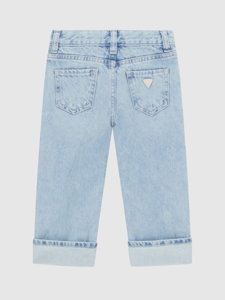 Cal�as Guess Menina  Palazzo Rgd Dnm Pants W/embroi